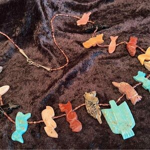 Zuli Heishi Fetish Carved Necklace